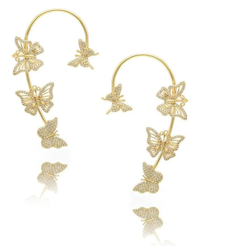 Butterfly Earring Cuff Deheb Plated