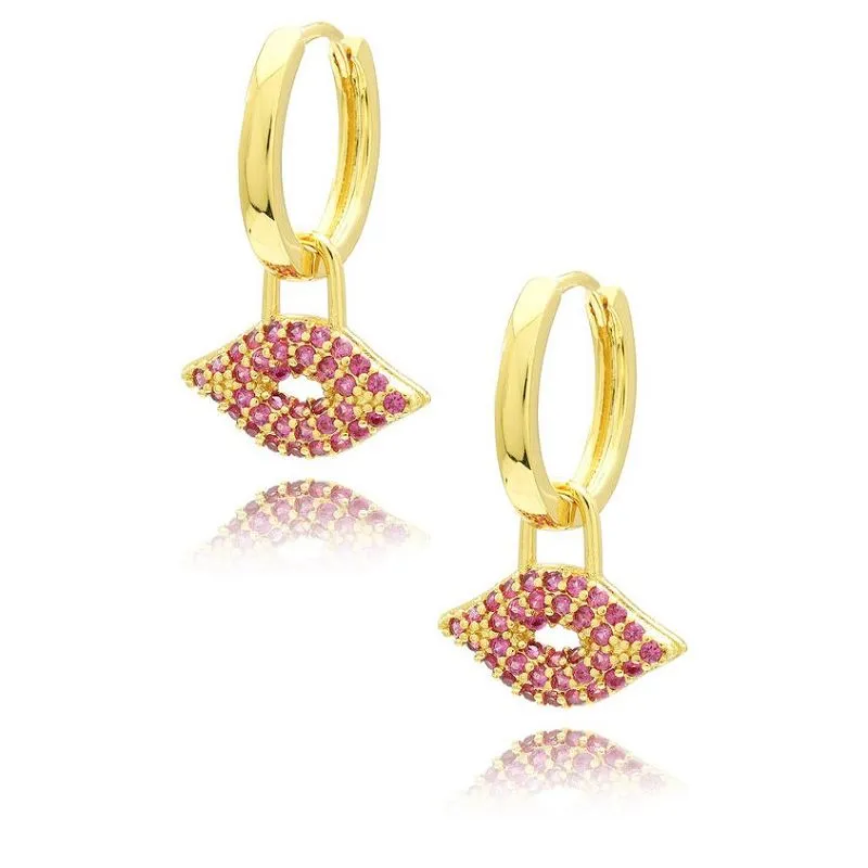 Ħelu Red Lip Dangle Earring