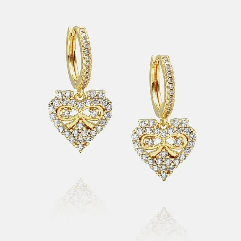 Earring tal-Qalb Mdendlin Eleganti