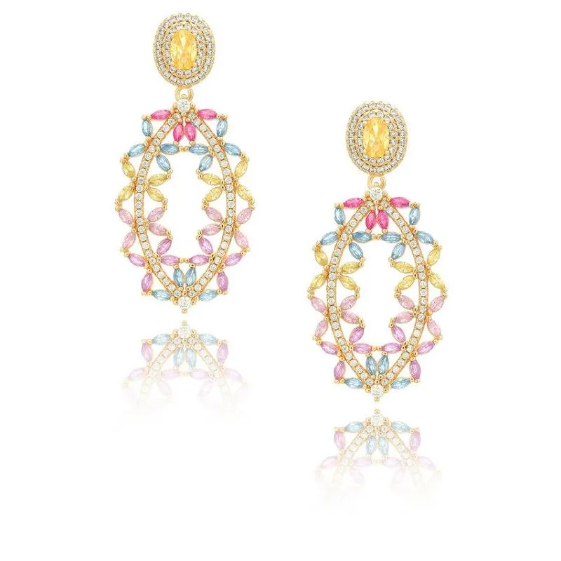 Fashion Ħallat Zircon Dangle Earring