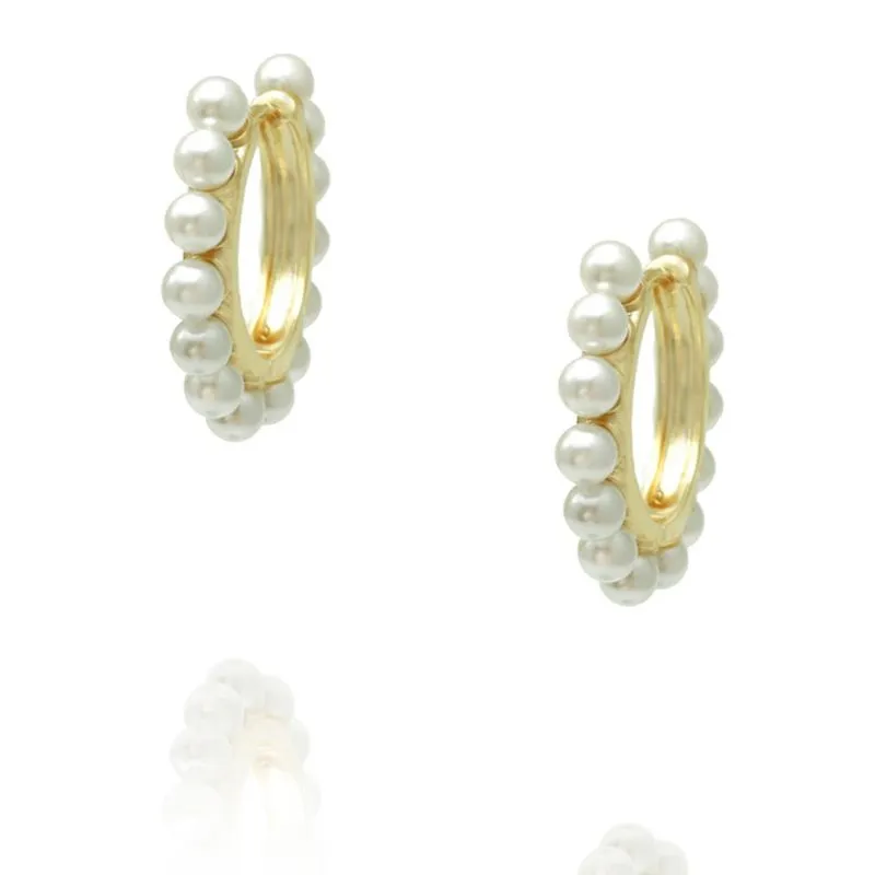 Hoop Design Pearl Earring Ilma ħelu