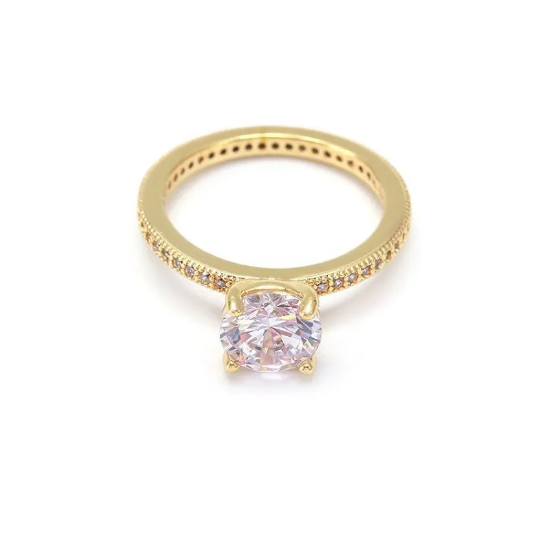 Ċirku tat-tieġ Cz Sterling Silver